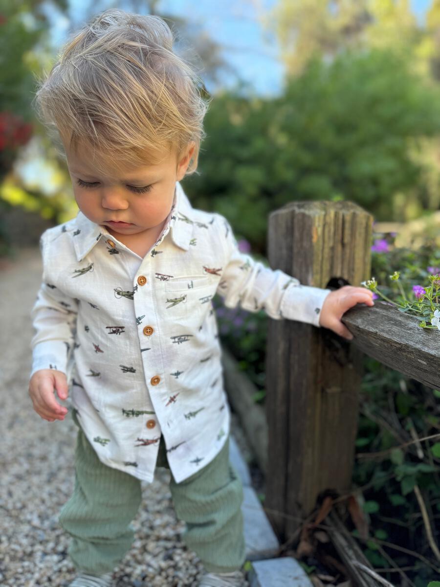 ettie + h Boys Myles Shirt - Airplane