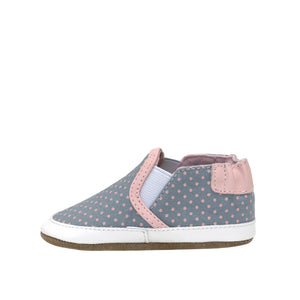 Robeez Soft Soles - Polka Dot Polly Charcoal Canvas