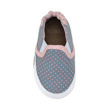 Load image into Gallery viewer, Robeez Soft Soles - Polka Dot Polly Charcoal Canvas
