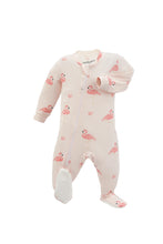 Load image into Gallery viewer, ZippyJamz Baby Bamboo Footed Zipper Sleeper - Pretty In Pink
