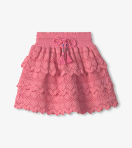 Hatley Girls Pink Hearts Floaty Skort