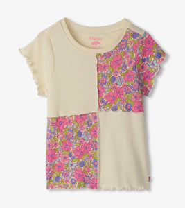 Hatley Girls Groovy Flowers Patchwork Tee