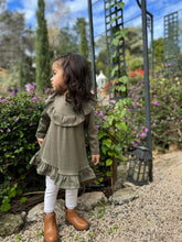 Load image into Gallery viewer, ettie + h Girls Sally Dress - Sage Green
