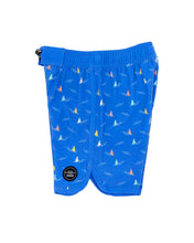 Load image into Gallery viewer, Feather 4 Arrow Boys Shark Fin Boardshort - Blue
