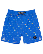 Load image into Gallery viewer, Feather 4 Arrow Boys Shark Fin Boardshort - Blue
