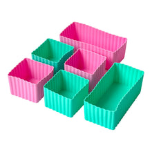 Load image into Gallery viewer, Yumbox Mini Silicone Bento Cup Set of 6 - Pink &amp; Aqua
