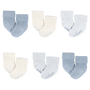 Just Born Baby Socks - 6 Pack