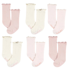 Just Born Baby Socks - 6 Pack