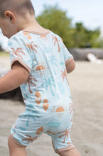 Load image into Gallery viewer, Silkberry Baby Boys Bamboo Short Sleeve Zippy Romper - Sunny Shores
