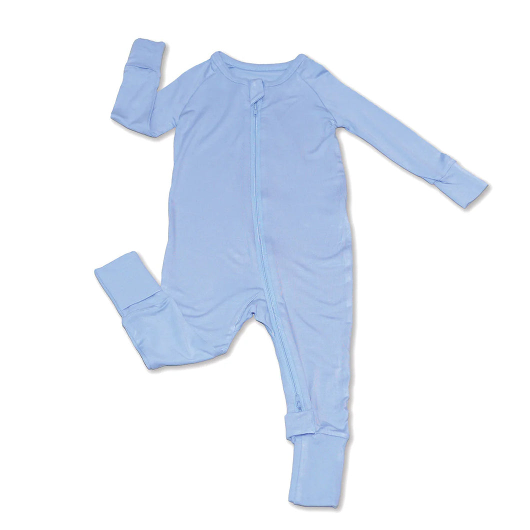 Silkberry Baby Bamboo 2-way Zipper Romper Sleeper w/Rollover Cuffs - Skydive