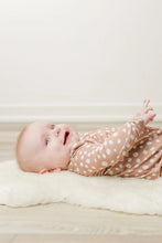 Load image into Gallery viewer, Moon Fruit Baby Zippy Bamboo Pajamas - White Dwarfs in Fawn
