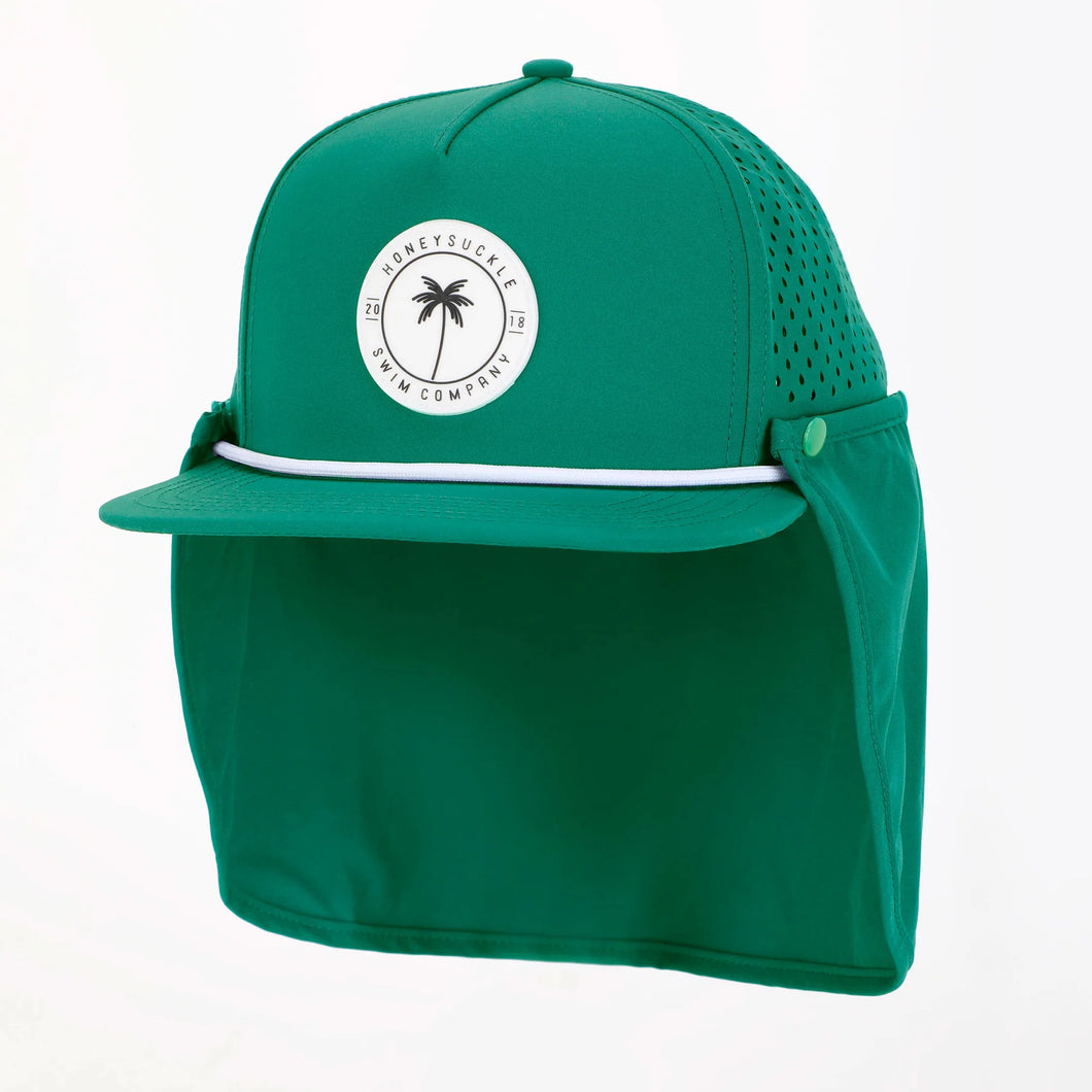 Honeysuckle Swim Company Snapback Sunhat - Bright Green