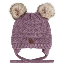 Load image into Gallery viewer, Calikids Knit Soft Touch Double Pom Pom Hat
