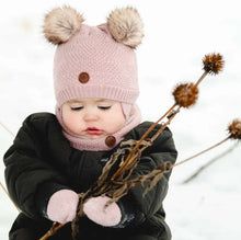 Load image into Gallery viewer, Calikids Knit Soft Touch Double Pom Pom Hat
