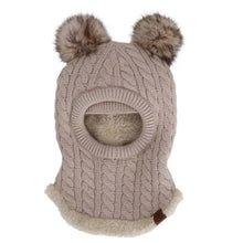 Load image into Gallery viewer, Calikids Knit Soft Touch Pompom Balaclava
