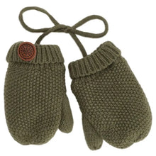 Load image into Gallery viewer, Calikids Baby Knit Mittens w/Cord
