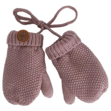 Load image into Gallery viewer, Calikids Baby Knit Mittens w/Cord
