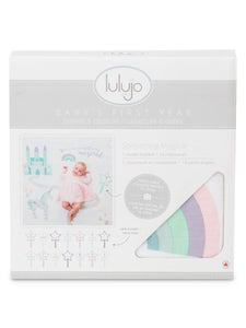 Lulujo Baby's First Year Blanket & Cards Set