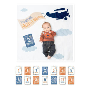 Lulujo Baby's First Year Blanket & Cards Set