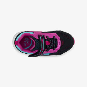 Stride Rite Girls Light-Up Zips Cosmic Sneaker - Black Multi