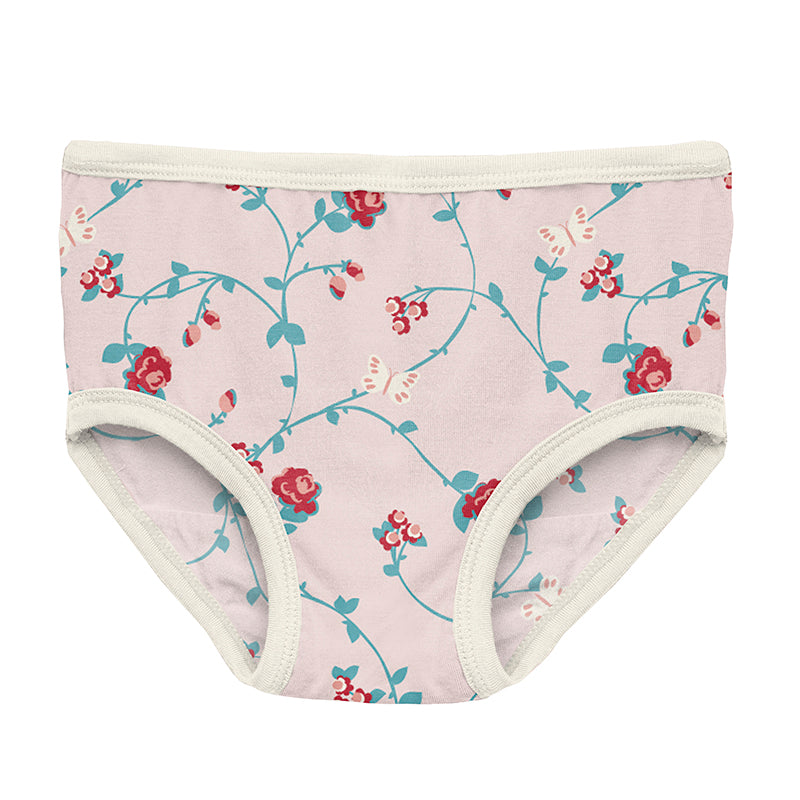 Kickee Pants Print Underwear - Macaroon Floral Vines – Chicken