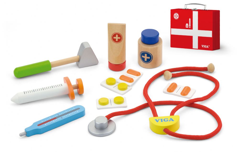 Wooden medical sales kit