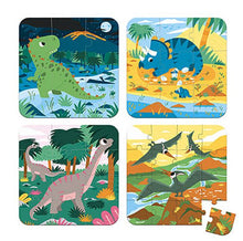 Load image into Gallery viewer, Janod 4 in 1 Progressive Puzzle - Dinosaurs
