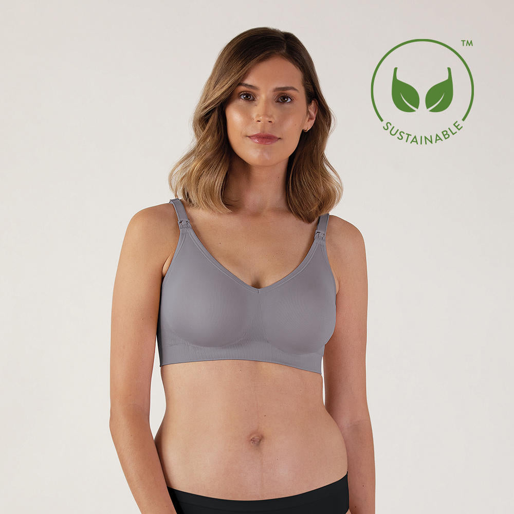 Bravado! Designs Women's Body Silk Seamless Full Cup Nursing Bra - Silver  Belle M