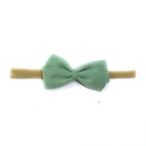 Baby Wisp Thali Faux Suede Bow Headband