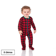 Load image into Gallery viewer, Kickee Pants Print Footie with Zipper - Anniversary Plaid
